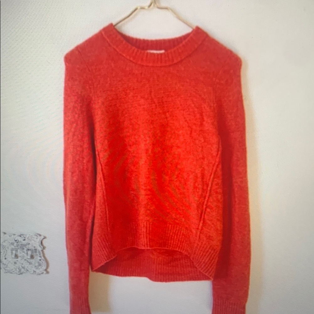 Elegant Red Crew Neck Sweater